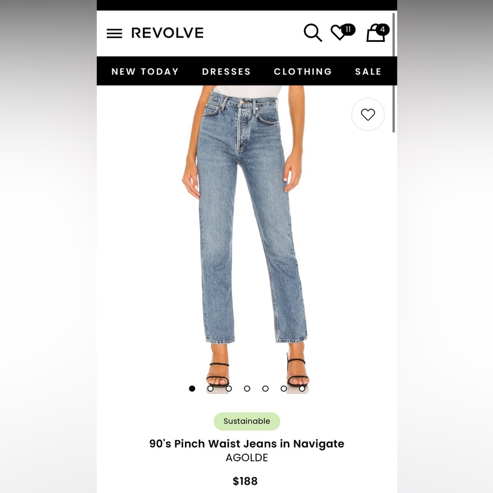 Agolde Blue Straight Leg Jeans Timeless Design